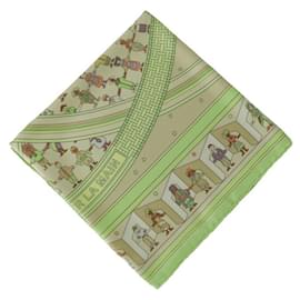 Autre Marque-HERMES DONNER LA MAIN Carré 90 Scarf-Multiple colors,Green