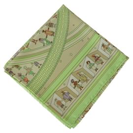 Autre Marque-HERMES DONNER LA MAIN Carré 90 Scarf-Multiple colors,Green