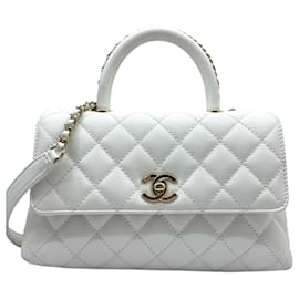 Chanel-Chanel Flap Bag XS Coco Handle-White