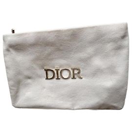 Dior Toilettentasche Eggshell Baumwolle Aus weiß