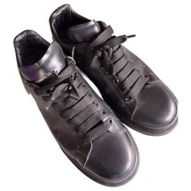 Baskets Alexander McQueen Noires en Fourrure Noir