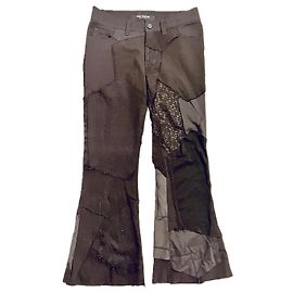 Comme des Garcons × Junya Watanabe Patchwork-Hosen Schwarz