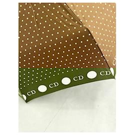 Christian Dior-Christian Dior umbrella-Brown,White