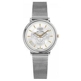 Versace VE8102019 V-Circle Reloj de Mujer 38mm 5ATM Blanco