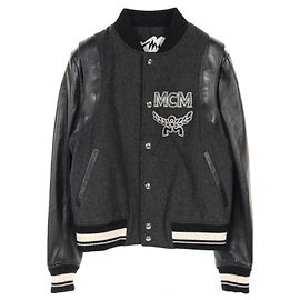 MCM Stadium Jacket Wool Nylon Lamb Leather Outerwear Other