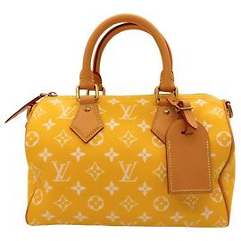Louis Vuitton Speedy Bandouliere 25 Leather Bag Yellow