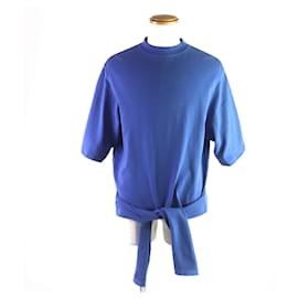 Balenciaga-Balenciaga Cotton Deformed T-shirt Blue M-Blue