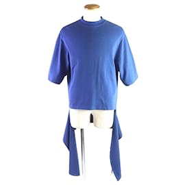 Balenciaga-Balenciaga Cotton Deformed T-shirt Blue M-Blue