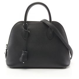 Hermès Hermes Bolide 1923 25 Leather Handbag Black Black