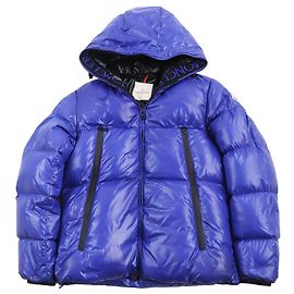 Moncler BARONNIES Nylon Hooded Down Jacket Blue