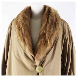 Fendi-Fendi Silk Russian Sable Extra Long Coat L-XL-Other