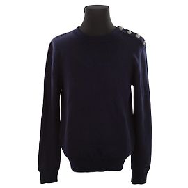 Balmain Suéter de lã azul Azul