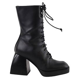 Nodaleto Black leather boots Black