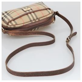 Autre Marque-Burberrys Nova Check Shoulder Bag Canvas Beige Auth 105104-Beige