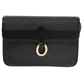 Christian Dior-Christian Dior Shoulder Bag PVC Leather Black Auth ep6806-Black