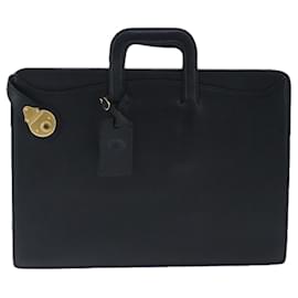 Autre Marque-Burberrys Business Bag Leather Black Gold Auth ti2373-Black,Golden