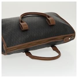 Christian Dior-Christian Dior Honeycomb Canvas Hand Bag PVC Black Auth bs19761-Black