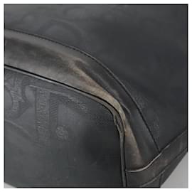 Christian Dior-Christian Dior Trotter Canvas Shoulder Bag Black Auth yk16153-Black