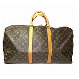 Louis Vuitton-Louis Vuitton Monogram Keepall 50 Bag M41426-Brown