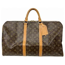 Louis Vuitton-Louis Vuitton Monogram Keepall 50 Bag M41426-Brown
