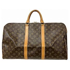 Louis Vuitton-Louis Vuitton Monogram Keepall 50 Bag M41426-Brown