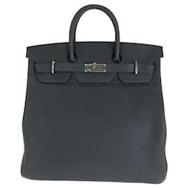 Hermès-Hermes Haut a Courroies 40 Black Togo Handbag-Black