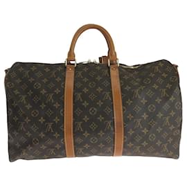 Louis Vuitton-Louis Vuitton Monogram Keepall 50 Bandouliere Bag-Brown