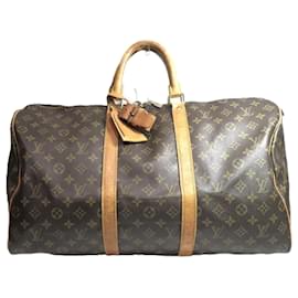 Louis Vuitton-Louis Vuitton Monogram Keepall 50 Bag-Brown
