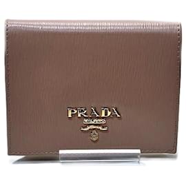 Prada-Prada Saffiano Leather Bifold Wallet-Beige