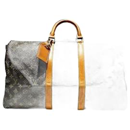 Louis Vuitton-Louis Vuitton Monogram Keepall 50 Bag M41426-Brown