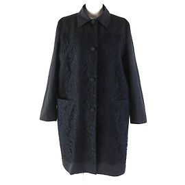 Valentino Lace Design Single Coat Black 44 Black