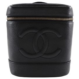 Pochette Vanity en Cuir Caviar Chanel Noir