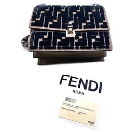 Fendi Leather Handbag Brown Brown