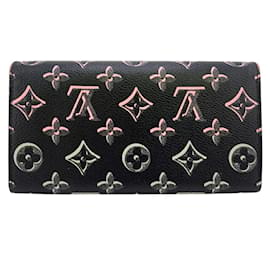 Louis Vuitton-Louis Vuitton Monogram Long Wallet-Black,Pink