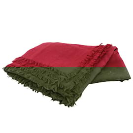 Louis Vuitton-Louis Vuitton Red Silk and Wool Stole-Red