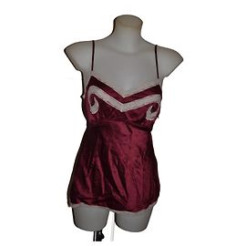 Red Valentino seda superior Burdeos