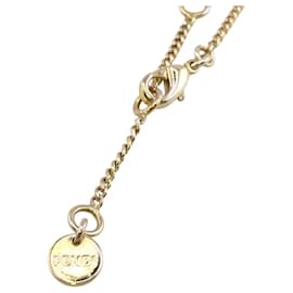 Fendi-Fendi Gold Rhinestone Necklace-Golden
