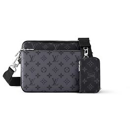 Louis Vuitton LV Trio messager éclipse toile Gris