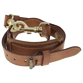 Louis Vuitton-LOUIS VUITTON Adjustable Shoulder Strap Leather 35.8""-42.9"" Beige Auth 102578-Beige
