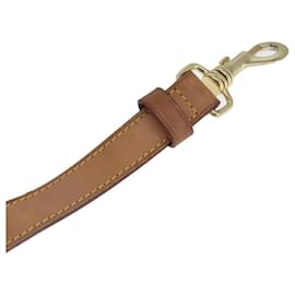 Louis Vuitton-LOUIS VUITTON Adjustable Shoulder Strap Leather 35.8""-42.9"" Beige Auth 102578-Beige
