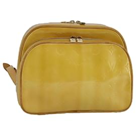 Louis Vuitton-LOUIS VUITTON Monogram Vernis Marley Backpack Yellow M91040 LV Auth 100919-Yellow