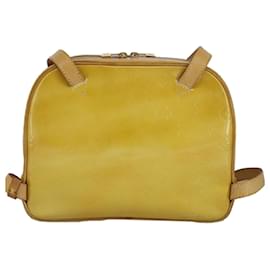 Louis Vuitton-LOUIS VUITTON Monogram Vernis Marley Backpack Yellow M91040 LV Auth 100919-Yellow
