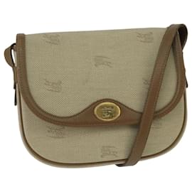 Autre Marque-Burberrys Shoulder Bag PVC Leather Beige Gold Auth bs20137-Beige,Golden