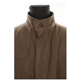 Loro Piana-Leather jacket-Brown