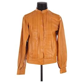 Chloé Chaqueta de cuero en cuero Camello