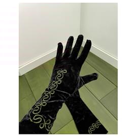Autre Marque-Gloves-Black,Red