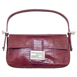 Fendi Eidechsen Baguette Lila