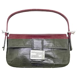 Fendi-Baguette en lézard Fendi-Violet