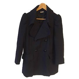 MIU MIU Coats T.International S Wool Black