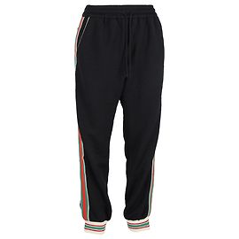 Calças de moletom com cordão Gucci Web em poliéster preto Preto